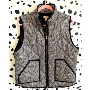 J. Crew Factory Herringbone Tweed Puffer Vest